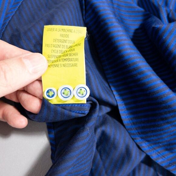 Robert Graham Shirt Mens Medium Tailored Fit Flip Contrast Cuff Button Front - Picture 11 of 13